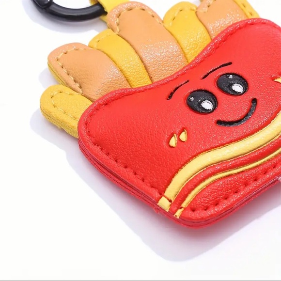 Red and Yellow French Fry Keychain/Bag Charm, NEW - Picture 2 of 3
